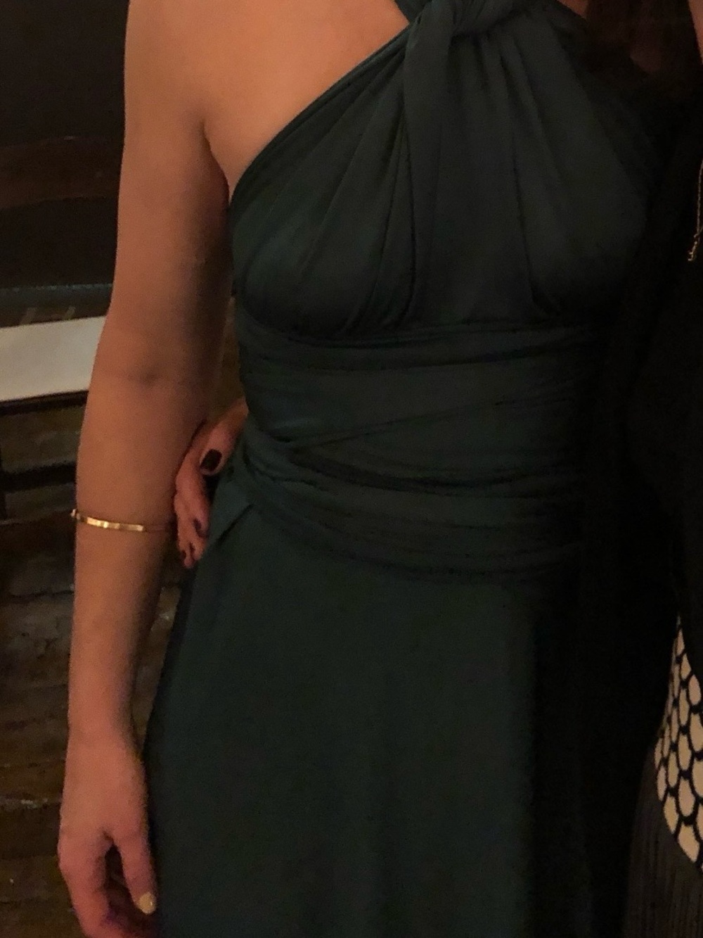Elegant Dark Green multi-way Evening or bridesmaid Dress